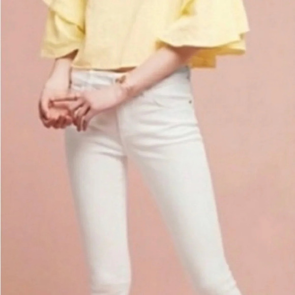 Pilcro & the Letterpress High Rise White Jeans 25 - Picture 2 of 10